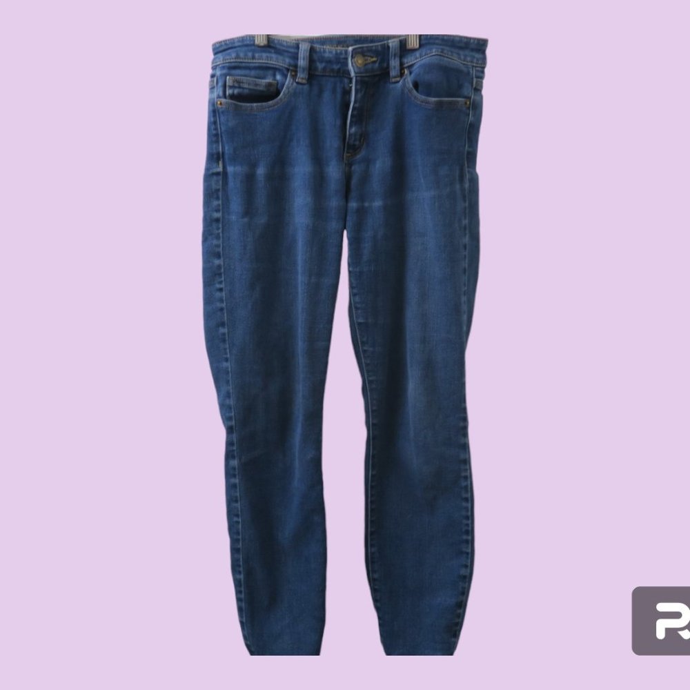 Michael Kors Women's izzy skinny denim jeans log pants in blue size 4.